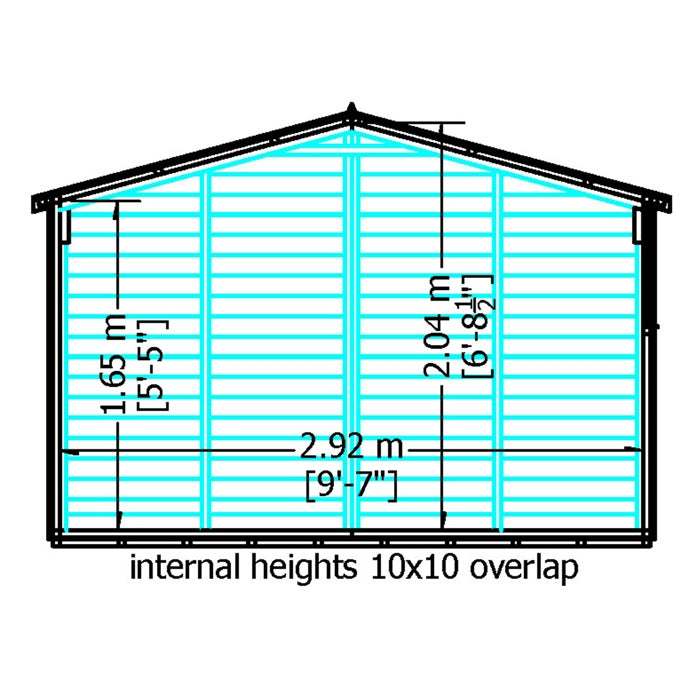 Loxley 10' x 10' Double Door Overlap Apex Workshop | Sheds.co.uk