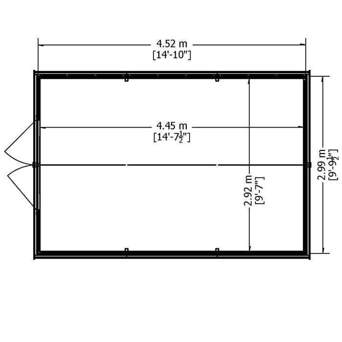 Loxley 10' x 15' Double Door Overlap Apex Workshop | Sheds.co.uk