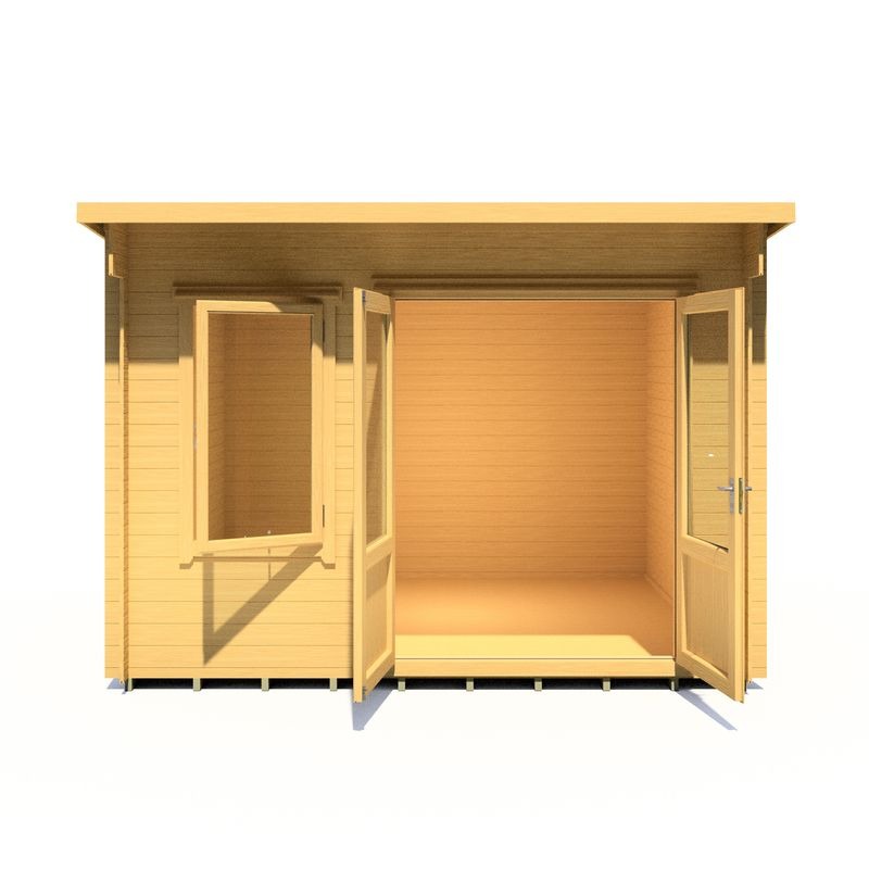 Loxley 3.3m x 3m Wellington Log Cabin - 19mm | Sheds.co.uk