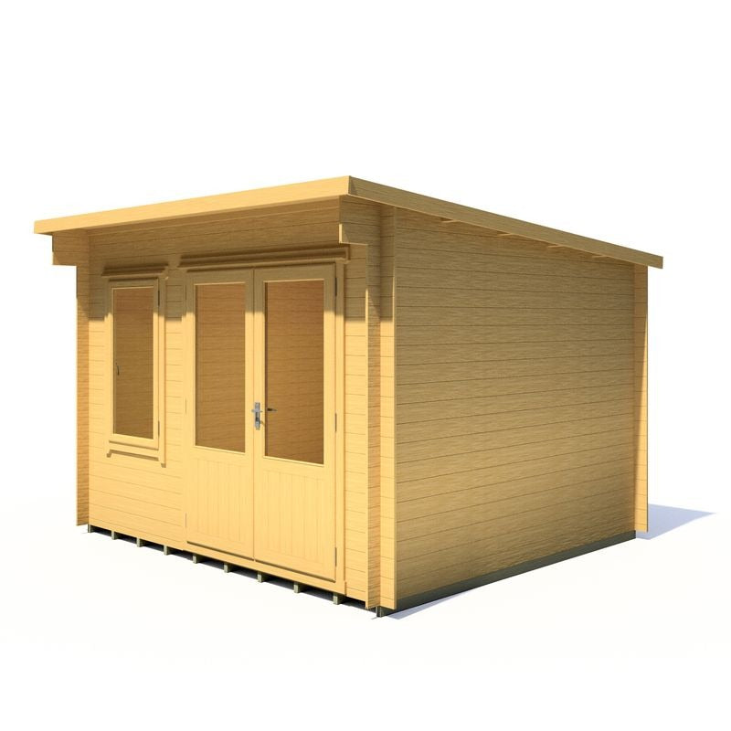 Loxley 3.3m x 3m Wellington Log Cabin - 19mm | Sheds.co.uk