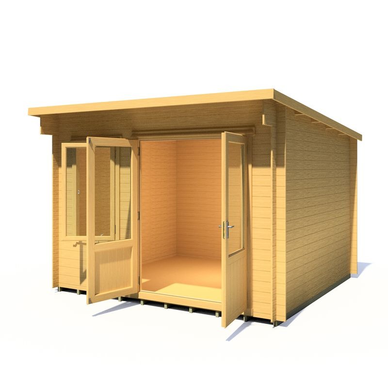 Loxley 3.3m x 3m Wellington Log Cabin - 19mm | Sheds.co.uk