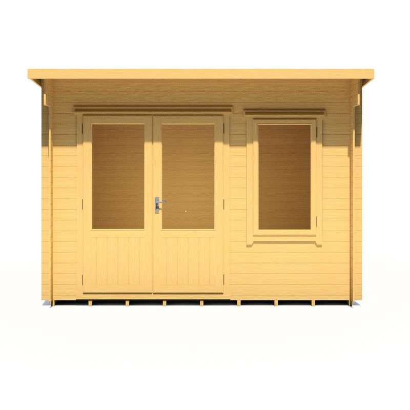 Loxley 3.3m x 2.4m Wellington Log Cabin - 19mm | Sheds.co.uk