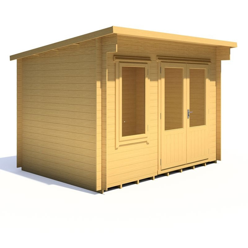 Loxley 3.3m x 2.4m Wellington Log Cabin - 19mm | Sheds.co.uk