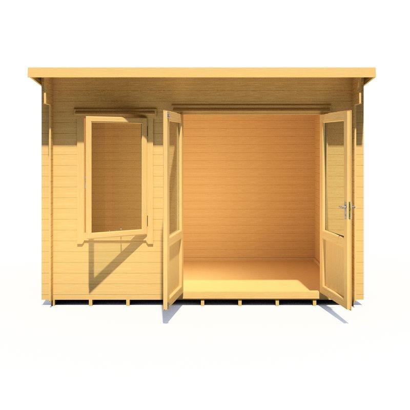 Loxley 3.3m x 2.4m Wellington Log Cabin - 19mm | Sheds.co.uk