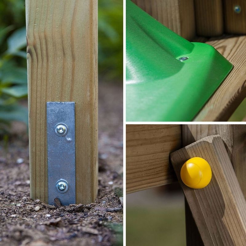 Loxley 12' x 10' Climbing Frame With Double Swing & Slide | Sheds.co.uk