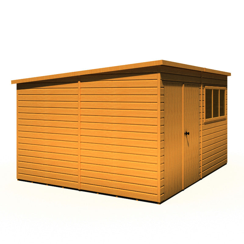 Loxley 12' x 10' Double Door Premium Shiplap Pent Shed | Sheds.co.uk