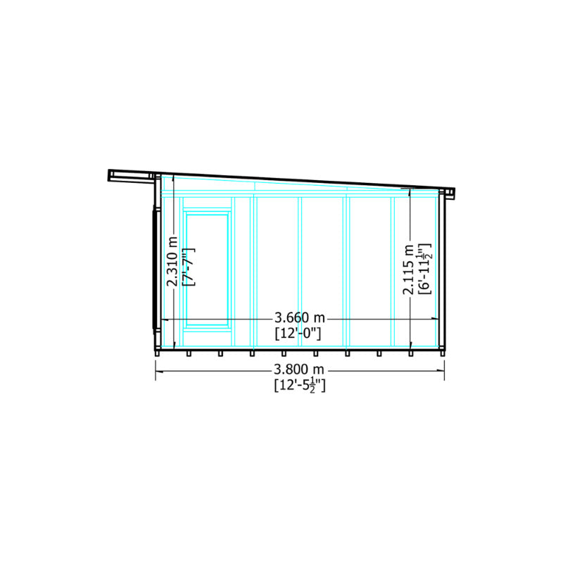 Loxley 12' x 12' Wembley Insulated Garden Room | Sheds.co.uk