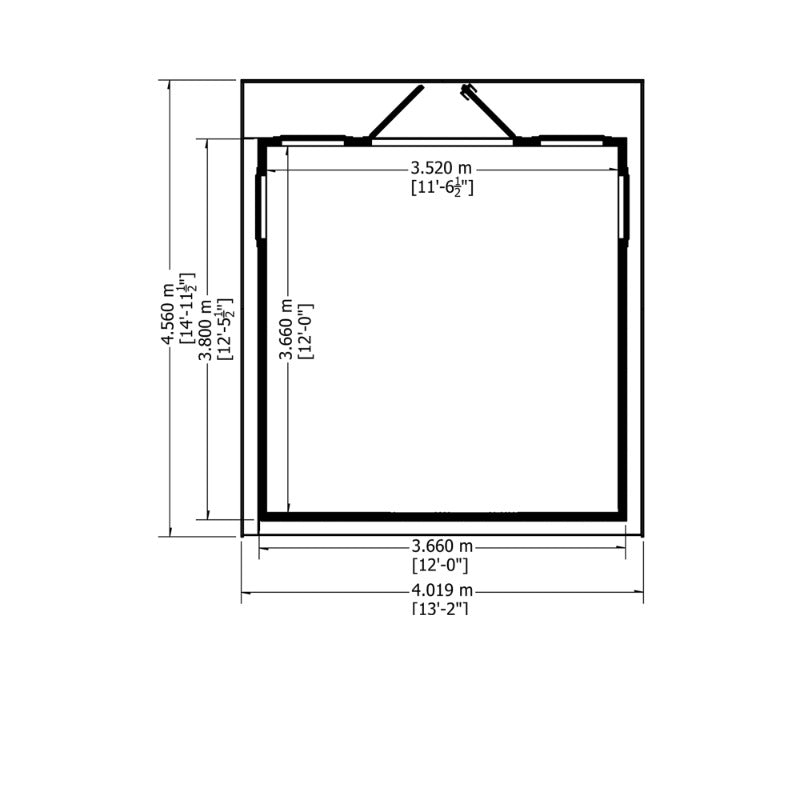 Loxley 12' x 12' Wembley Insulated Garden Room | Sheds.co.uk