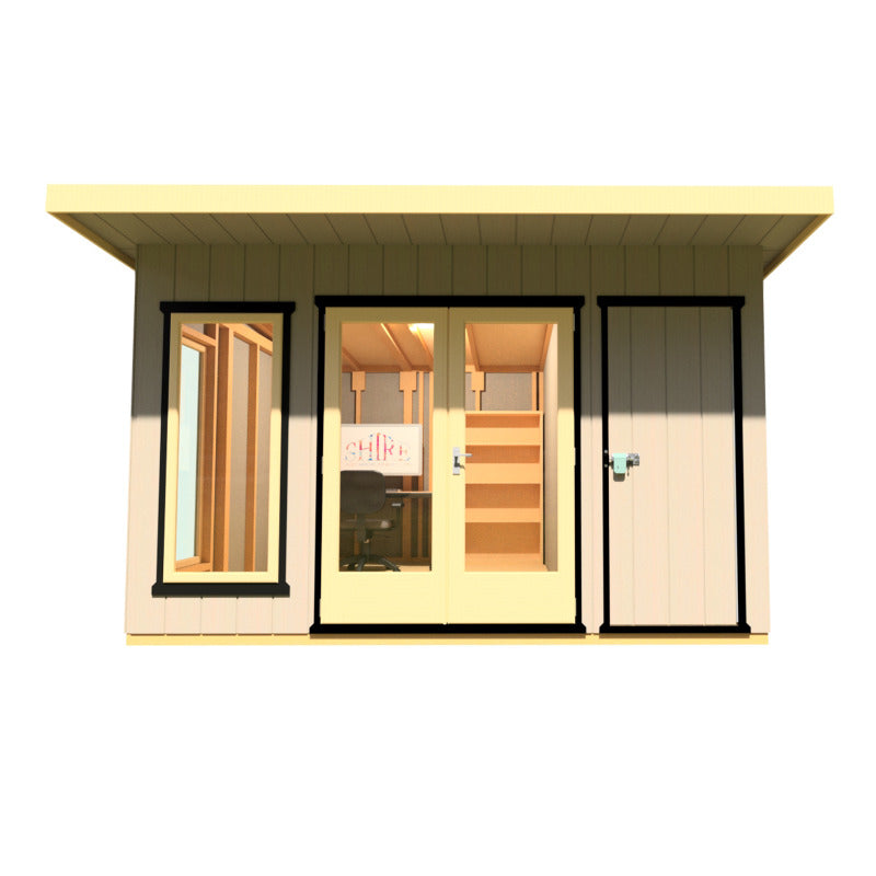 Loxley 12' x 12' Wembley Insulated Garden Room With Side Shed | Sheds.co.uk