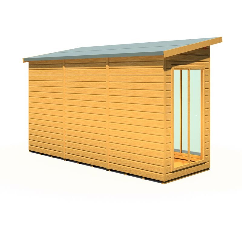 Loxley 12' x 4' Stanton Summer House With Side Shed | Sheds.co.uk