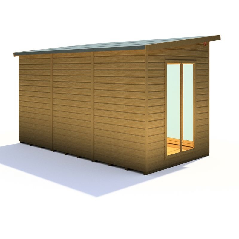 Loxley 12' x 6' Stanton Summer House With Side Shed | Sheds.co.uk