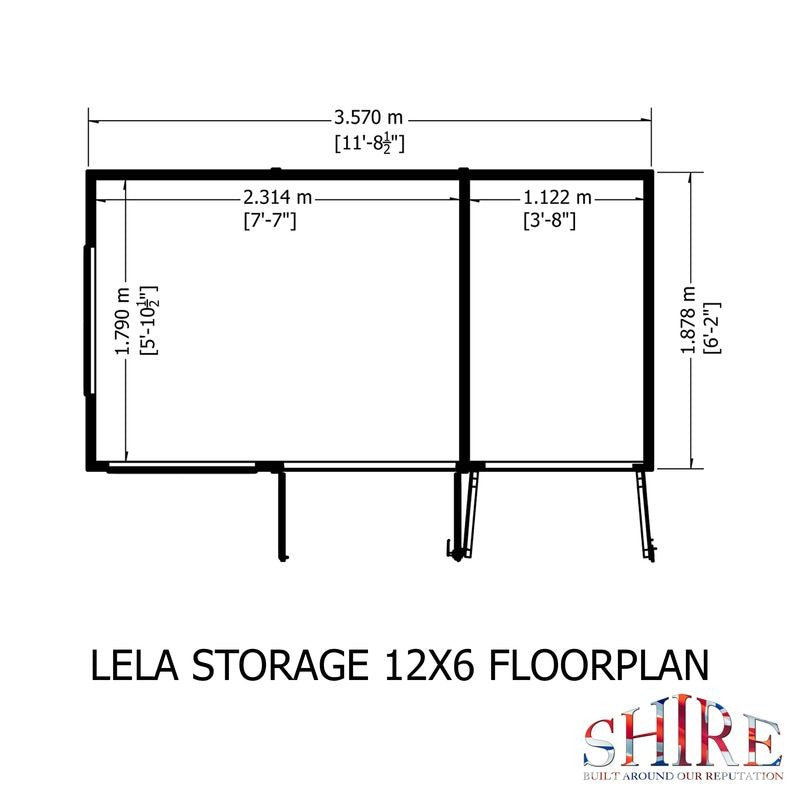 Loxley 12' x 6' Stanton Summer House With Side Shed | Sheds.co.uk