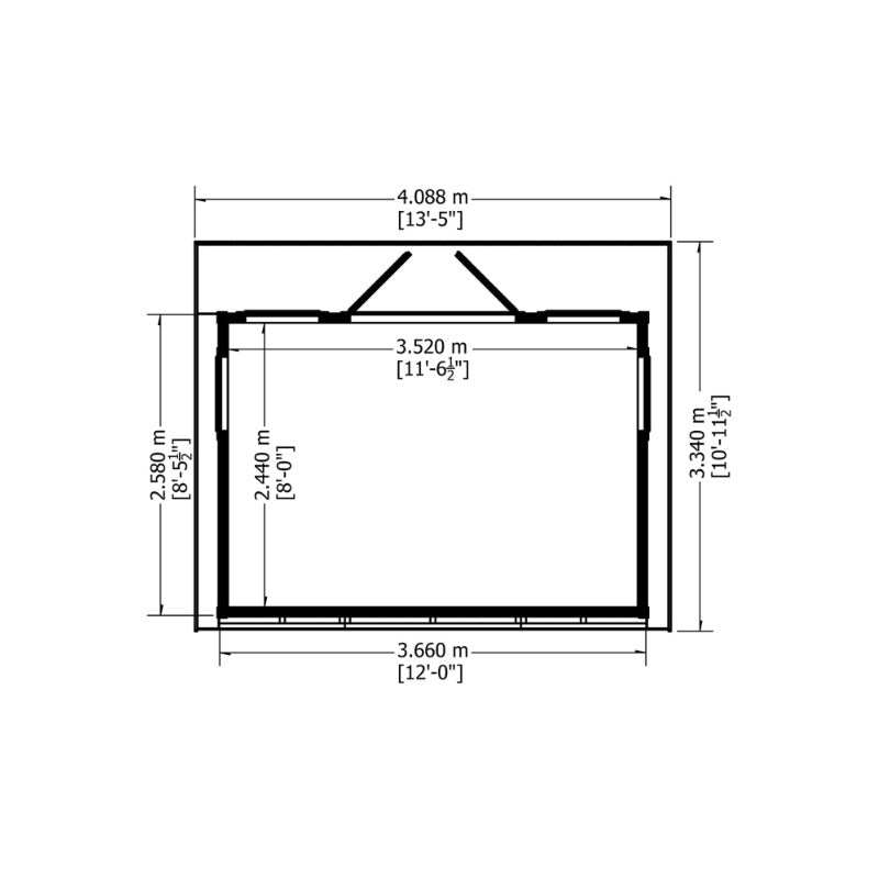 Loxley 12' x 8' Wembley Insulated Garden Room | Sheds.co.uk