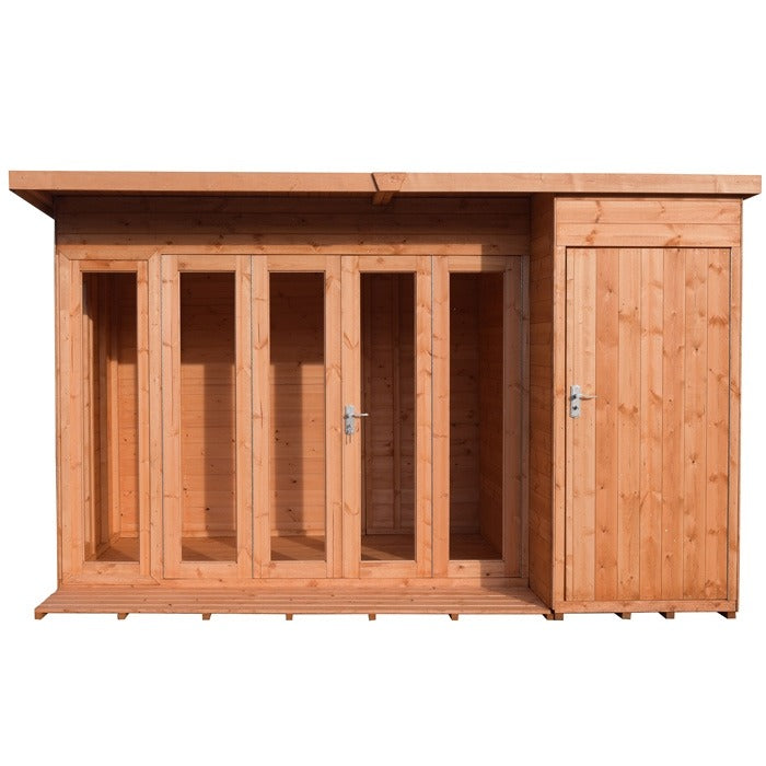 Loxley 12' x 8' Hayle Summer House With Side Shed | Sheds.co.uk