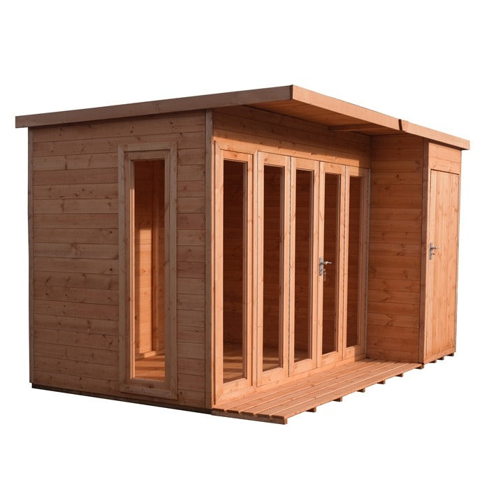 Loxley 12' x 8' Hayle Summer House With Side Shed | Sheds.co.uk