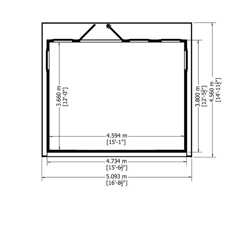 Loxley 16' x 12' Wembley Insulated Garden Room | Sheds.co.uk