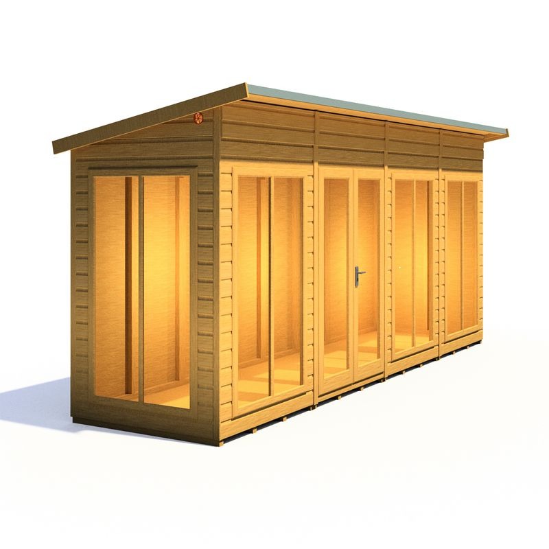 Loxley 16' x 4' Stanton Summer House | Sheds.co.uk