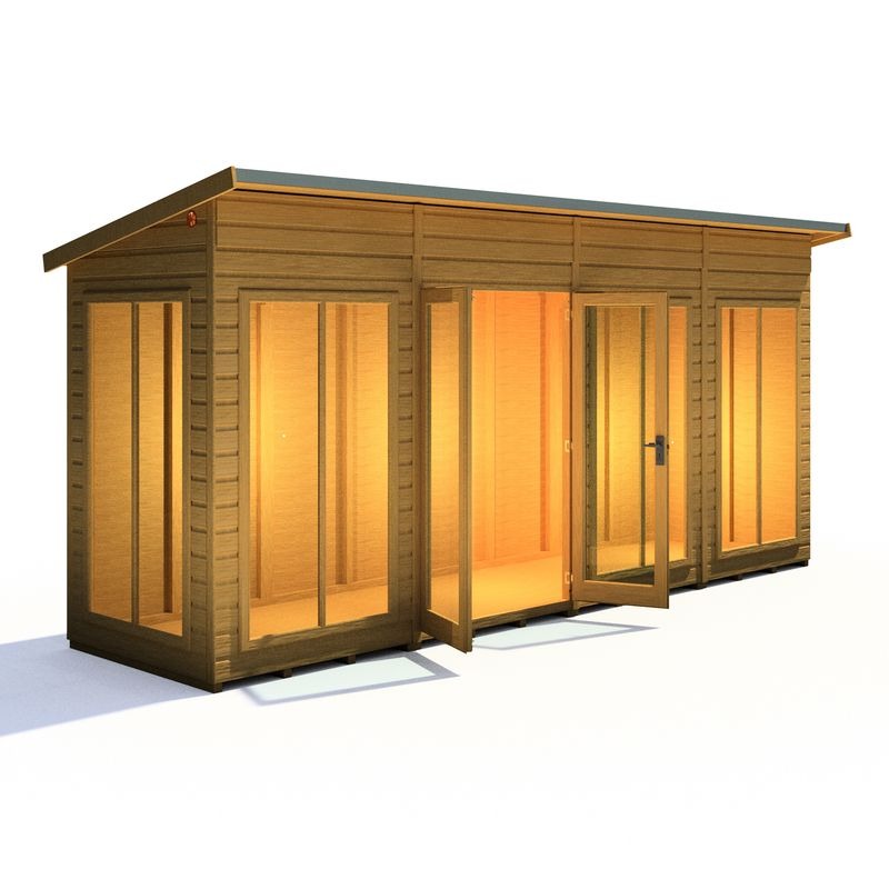 Loxley 16' x 4' Stanton Summer House | Sheds.co.uk