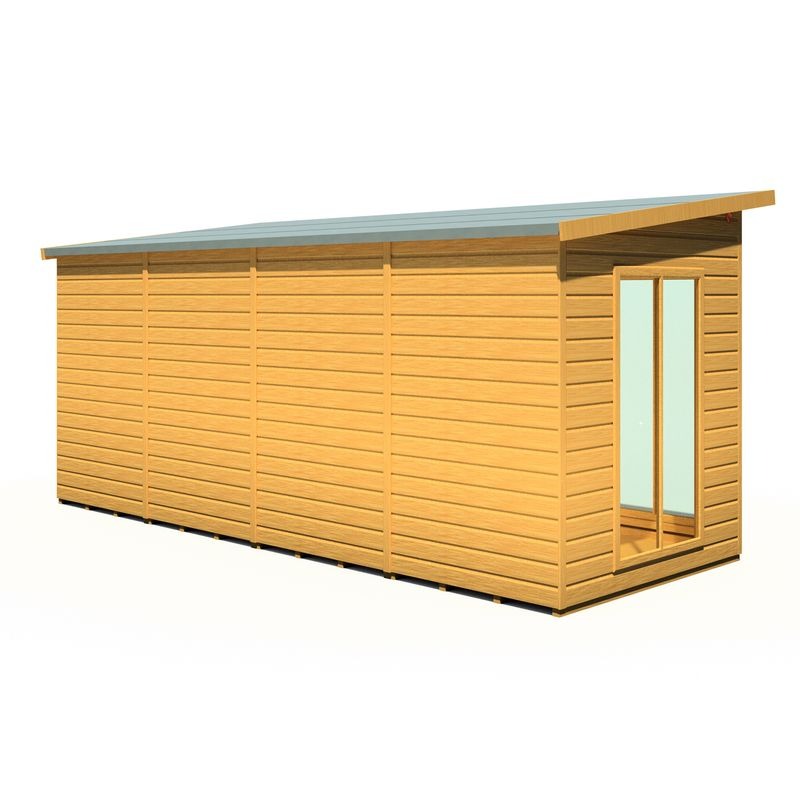 Loxley 16' x 6' Stanton Summer House With Side Shed | Sheds.co.uk