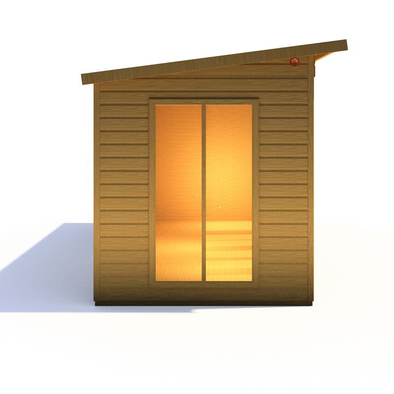 Loxley 16' x 6' Stanton Summer House With Side Shed | Sheds.co.uk