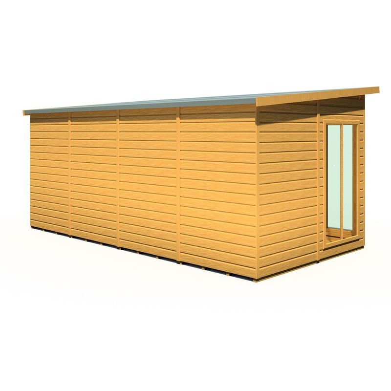 Loxley 16' x 8' Stanton Summer House With Side Shed | Sheds.co.uk
