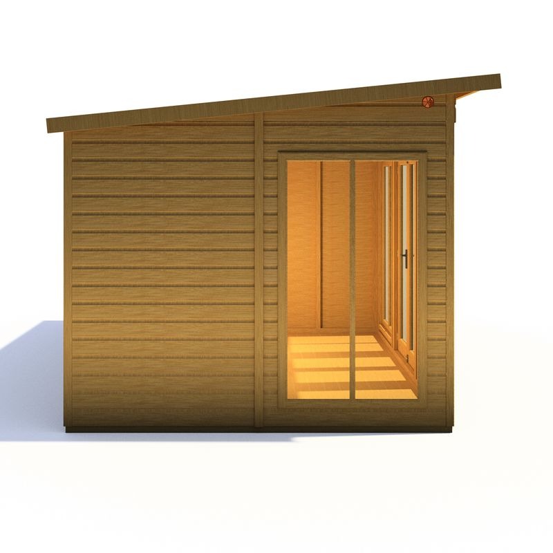 Loxley 16' x 8' Stanton Summer House With Side Shed | Sheds.co.uk