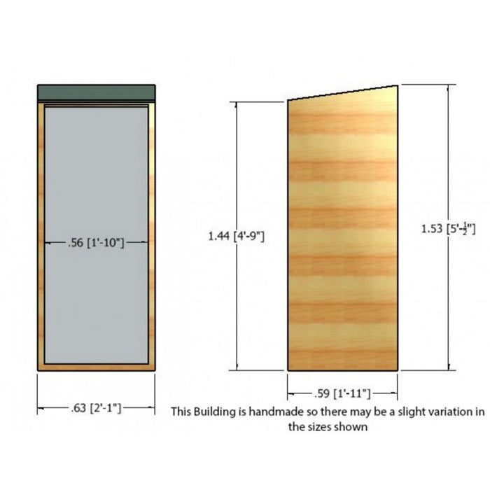 Loxley 2' x 2' Shiplap Garden Store
