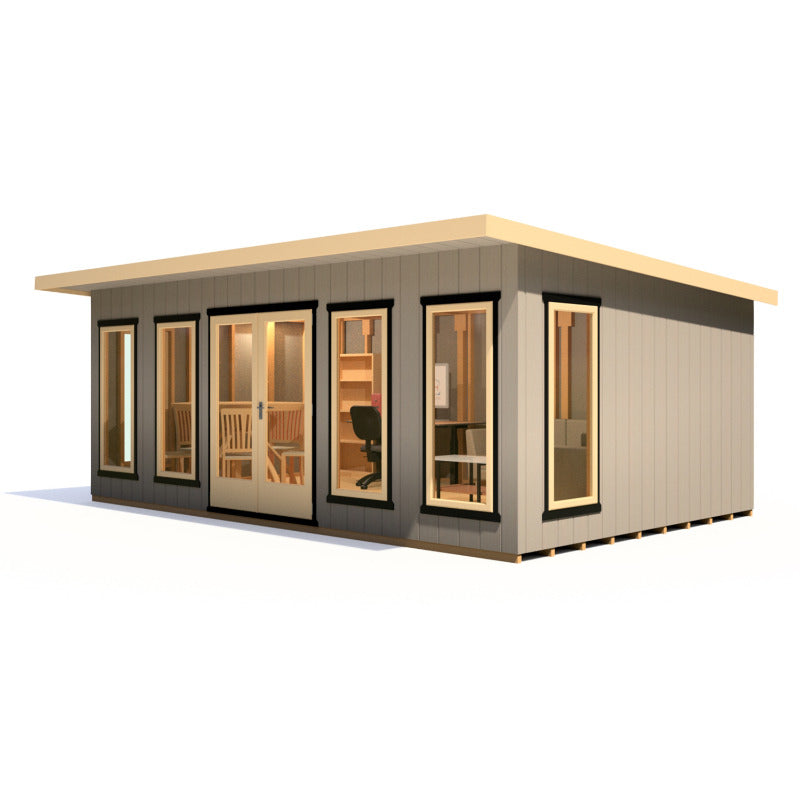 Loxley 20' x 12' Wembley Insulated Garden Room | Sheds.co.uk