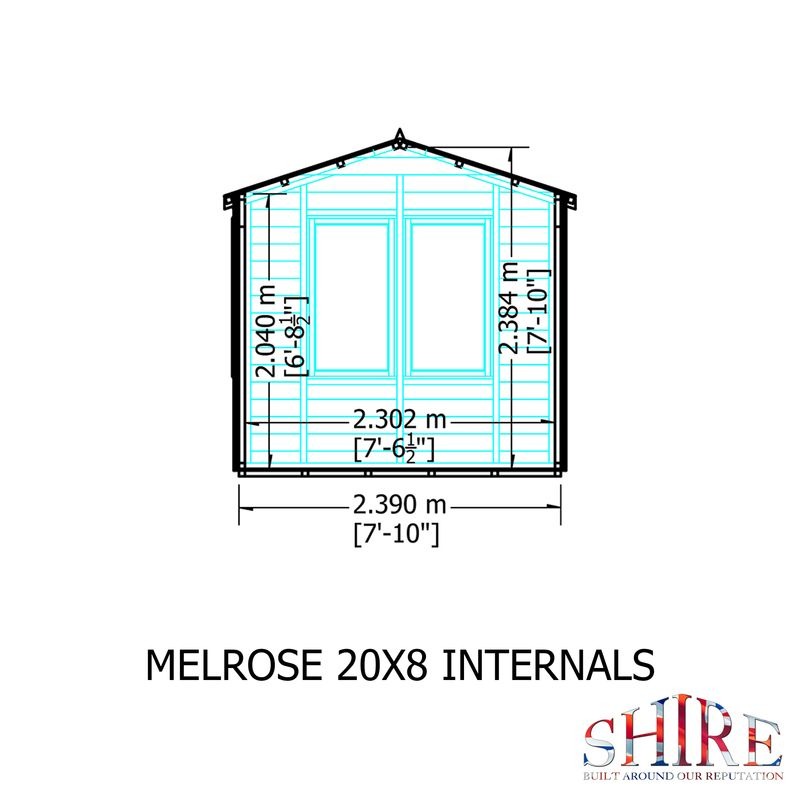 Loxley 20' x 8' Waltham Insulated Garden Room | Sheds.co.uk