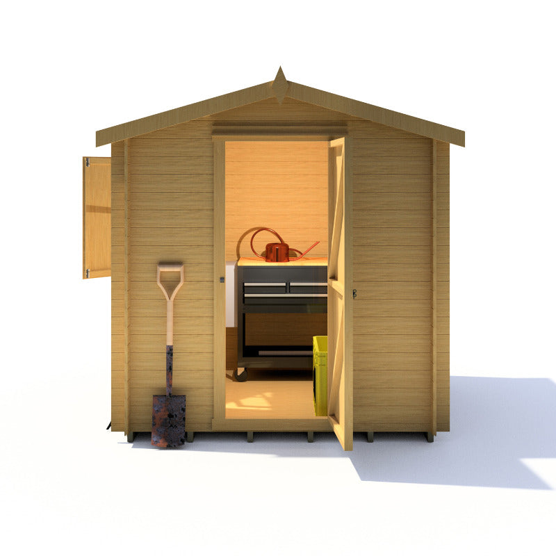 Loxley 2.1m x 2.1m Marlow Log Cabin - 19mm | Sheds.co.uk