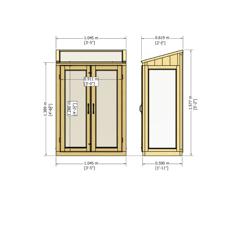 Loxley 3' x 2' Hounslow Greenhouse