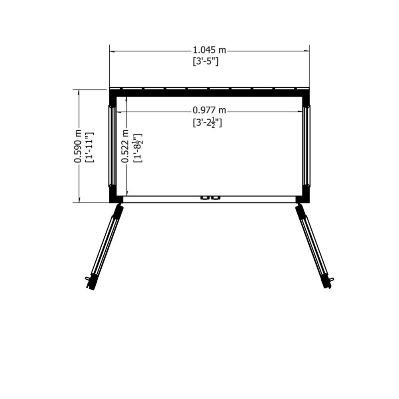 Loxley 3' x 2' Hounslow Greenhouse | Sheds.co.uk