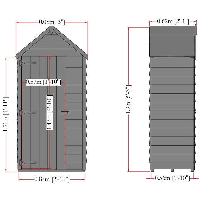 Loxley 3' x 2' Overlap Tool Store
