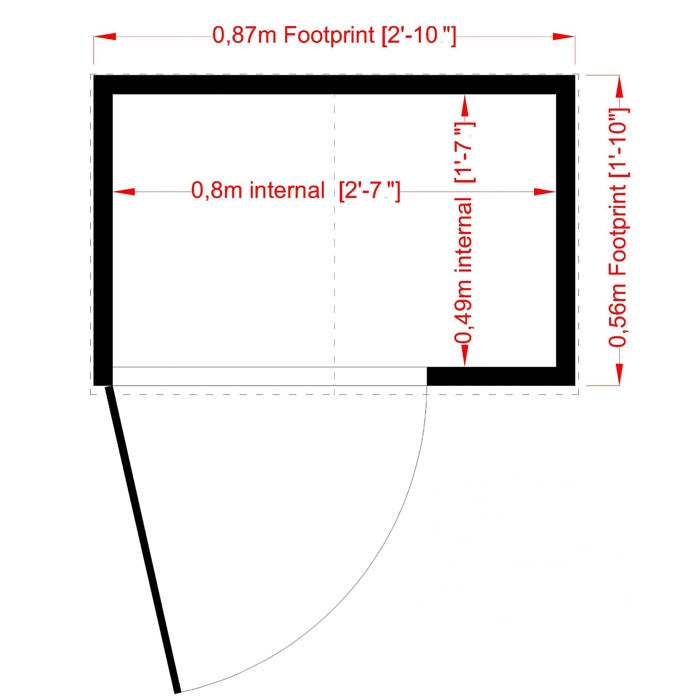 Loxley 3' x 2' Overlap Tool Store | Sheds.co.uk