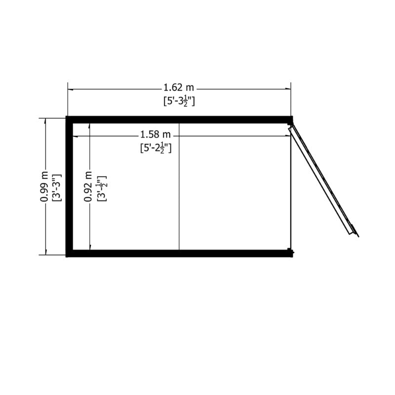 Loxley 3' x 5' Windowless Overlap Apex Shed | Sheds.co.uk