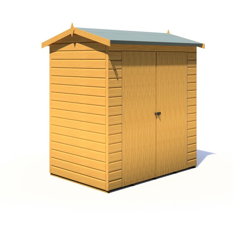 Loxley 4' x 6' Premium Double Door Shiplap Reverse Apex Shed | Sheds.co.uk