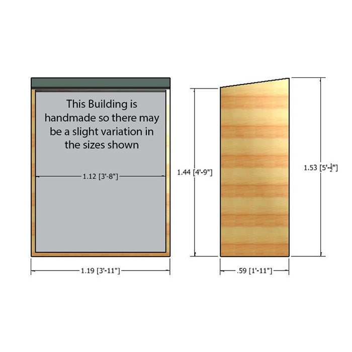 Loxley 4' x 2' Shiplap Garden Store | Sheds.co.uk