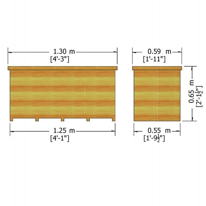 Loxley 4' x 2' Tongue And Groove Storage Box