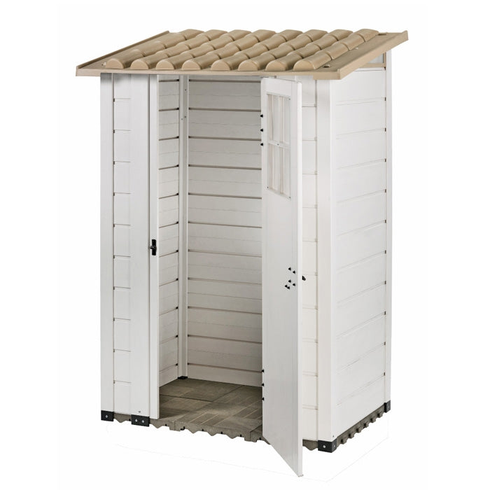 Loxley 4' x 3' Plastic Mediterranean Pent Shed | Sheds.co.uk