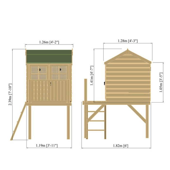 Loxley 4' x 4' Bon Bon Tower Playhouse