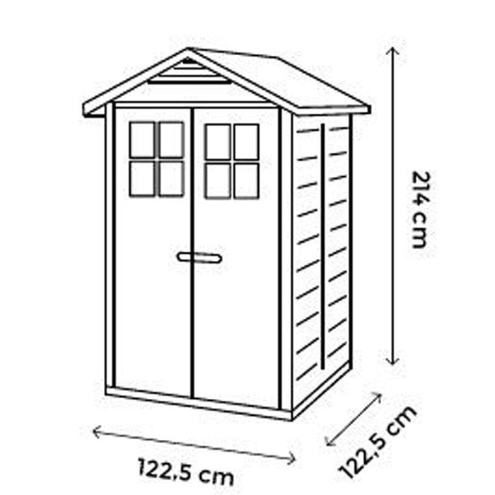 Loxley 4' x 4' Plastic Mediterranean Apex Shed | Sheds.co.uk