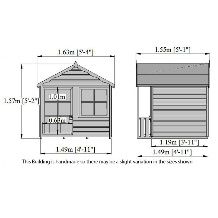 Loxley 5' x 4' Candyfloss Playhouse | Sheds.co.uk