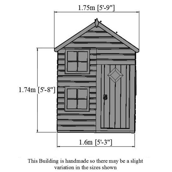 Loxley 5' x 5' Mint Playhouse | Sheds.co.uk