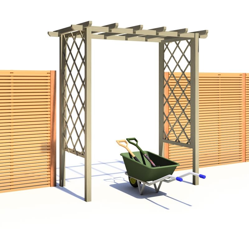 Loxley 6' x 3' Arch Trellis Pergola | Sheds.co.uk