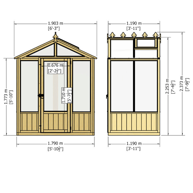 Loxley 6' x 4' Haringey Greenhouse | Sheds.co.uk