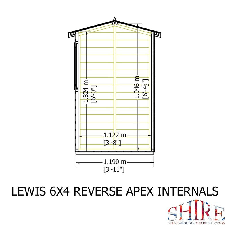 Loxley 6' x 4' Premium Shiplap Reverse Apex Shed | Sheds.co.uk