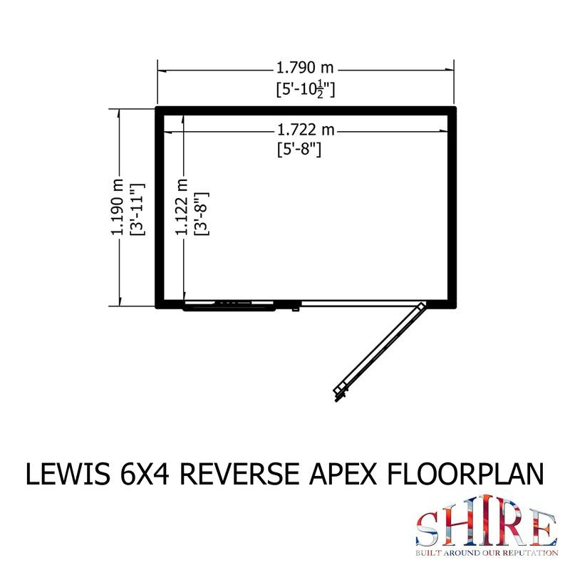 Loxley 6' x 4' Premium Shiplap Reverse Apex Shed | Sheds.co.uk