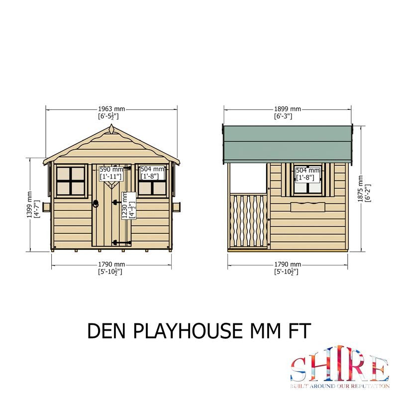 Loxley 6' x 6' Humbug Playhouse | Sheds.co.uk