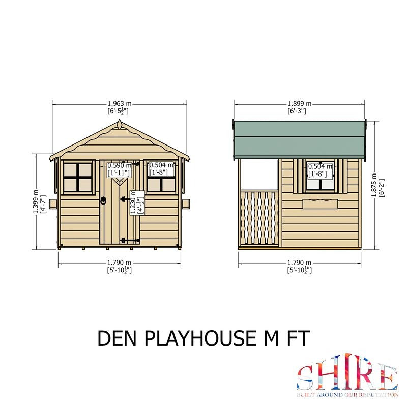 Loxley 6' x 6' Humbug Playhouse | Sheds.co.uk