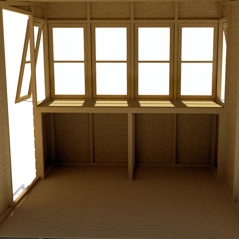 Loxley 6' x 6' Shiplap Sun Pent Shed | Sheds.co.uk